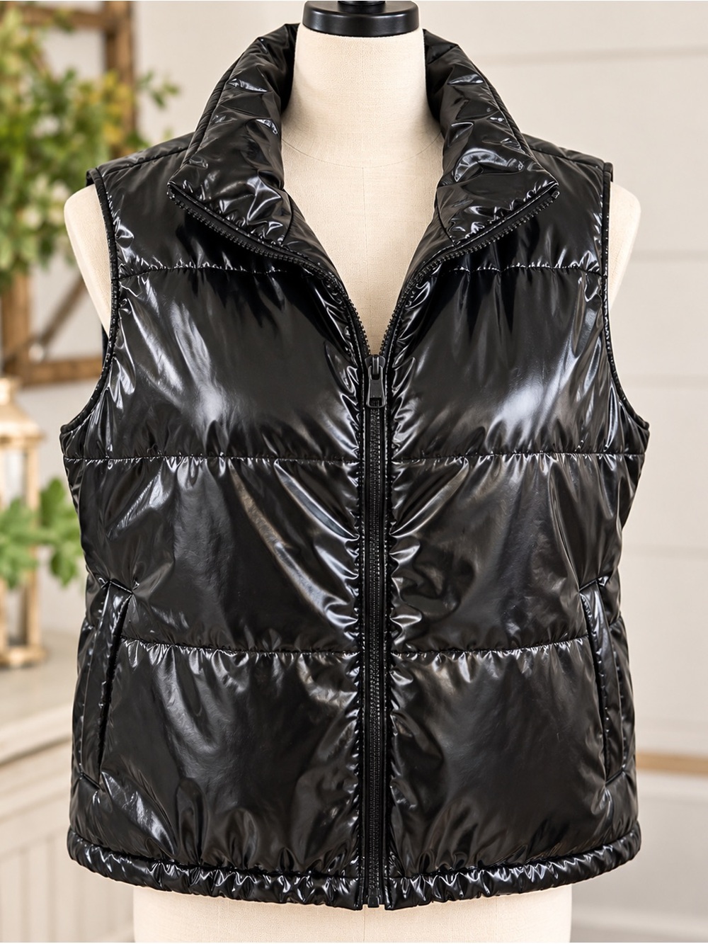 Taxi shiny pyffer vest